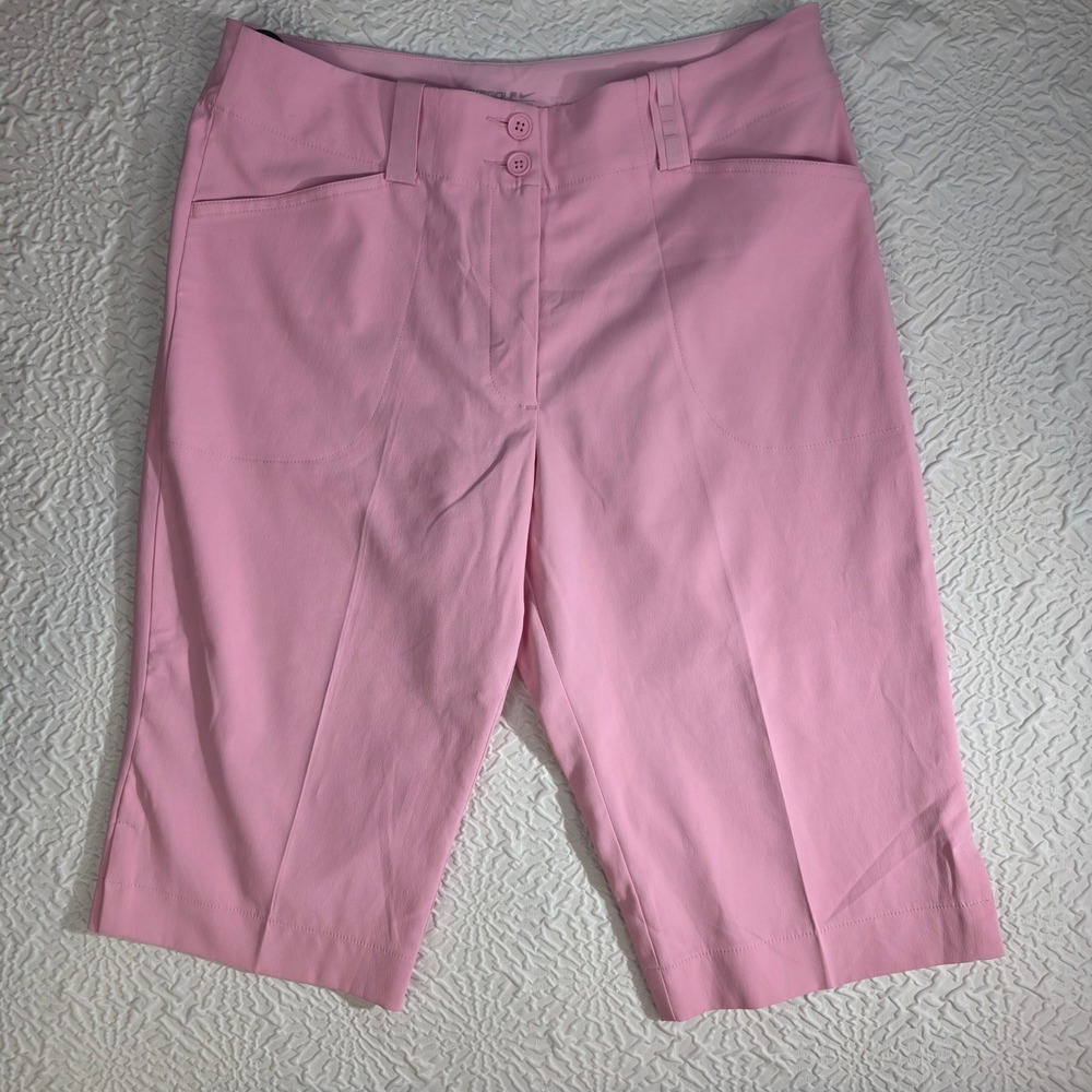 Nike Golf NikeFit DRY Pink Bermuda Shorts Womens Size 8 Performance Activewear